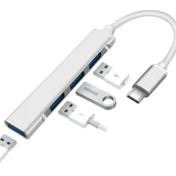 Adapterikaapeli Mobia Hubi USB-C - 4 x USB-A