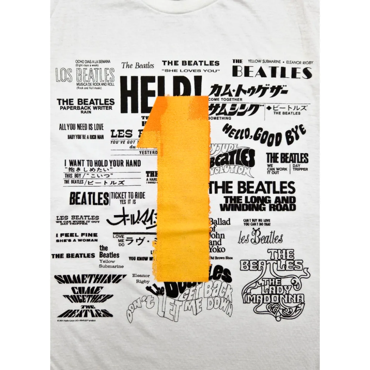 Aikuisten T-paita The Beatles Number One