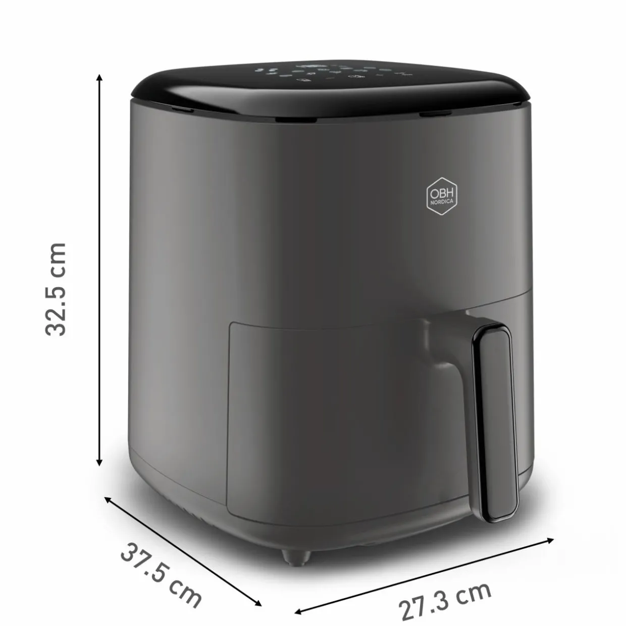 Air fryer OBH Nordica AG245BS0 Easy Fry Max, digitaalinen, 5 l, harmaa