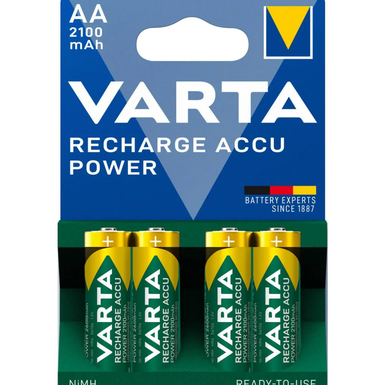 Akkuparisto AA Recharge Accu Power 2100 mAh, 4 kpl