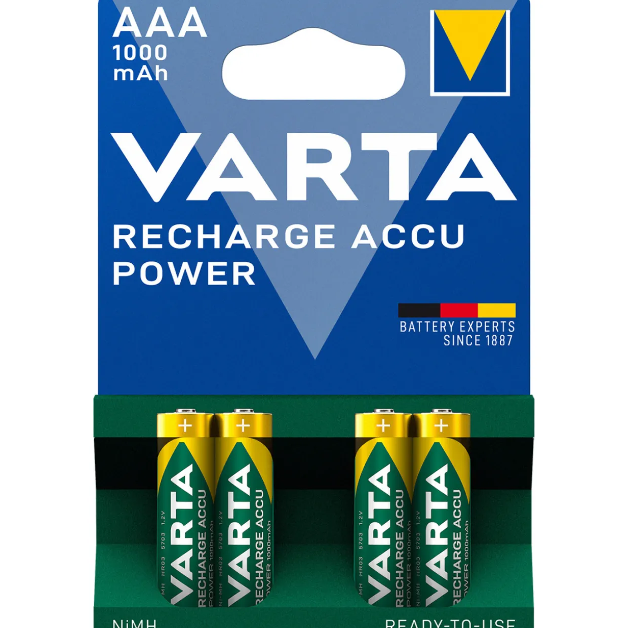 Akkuparisto AAA Recharge Accu Power 1000 mAh, 4 kpl