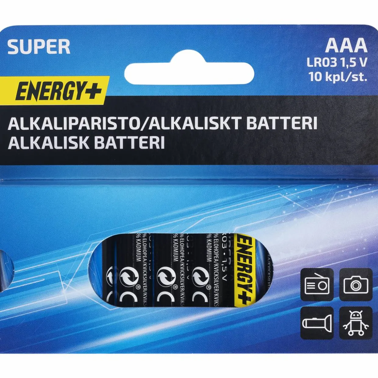 Alkaliparisto Super, AAA, 10 kpl