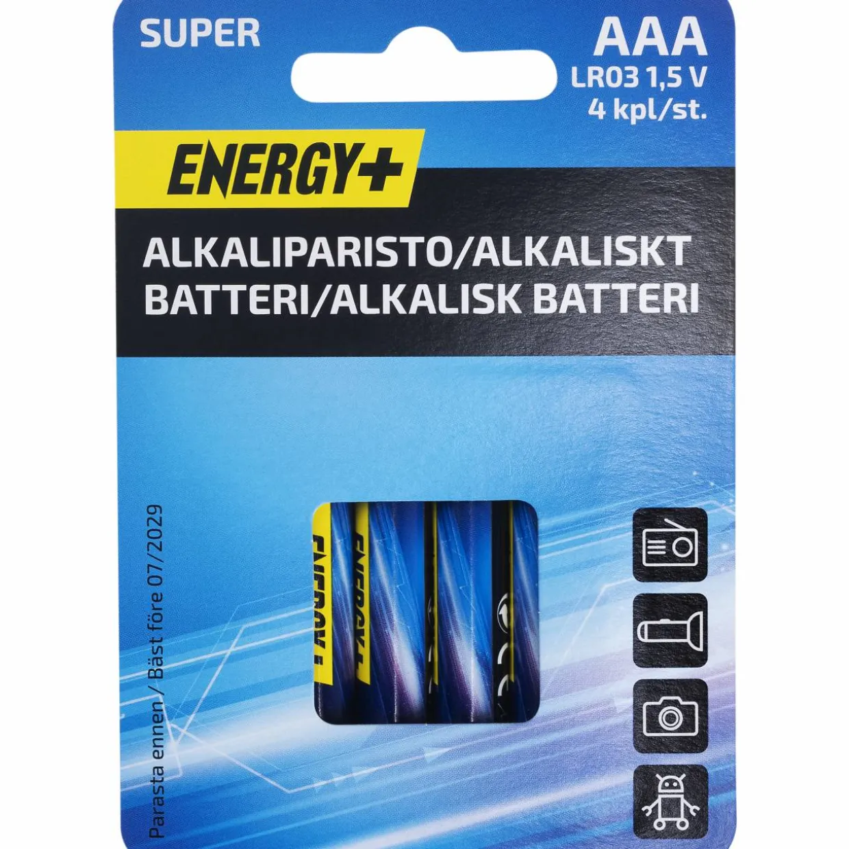 Alkaliparisto Super, AAA, 4 kpl