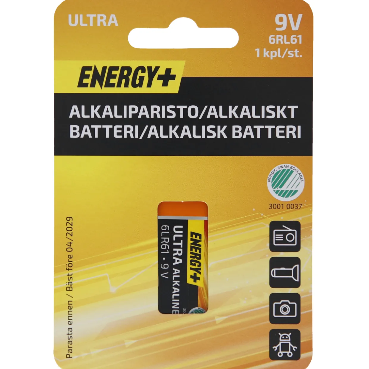 Alkaliparisto Ultra 9 V