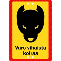 Alumiinikyltti Sekure 20 x 30 cm Varo vihaista koiraa