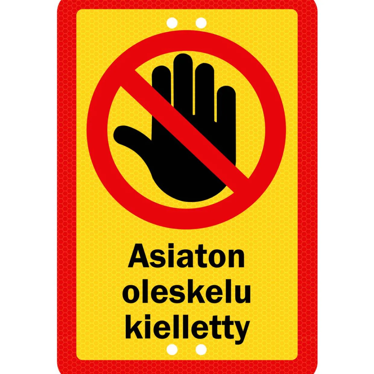 Alumiinikyltti Sekure 20 x 30 cm Asiaton oleskelu kielletty