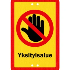Alumiinikyltti Sekure 20 x 30 cm Yksityisalue