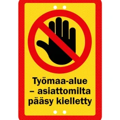 Alumiinikyltti Sekure 20 x 30 cm Työmaa-alue