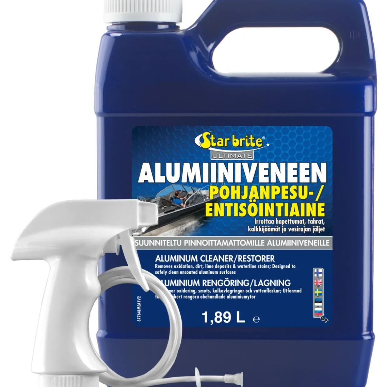 Alumiiniveneen pohjanpesu-/entisöintiaine Star brite Ultimate 1,89 L