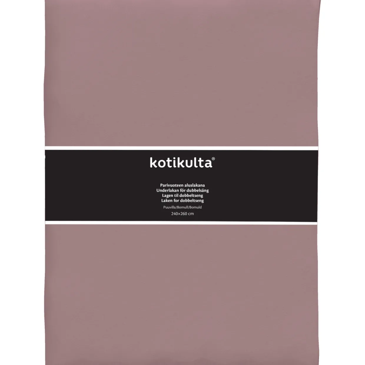Aluslakana Kotikulta 240 x 260 cm puuvillasatiini roosa