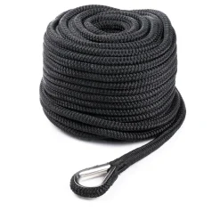 Ankkuriköysi Qvarken Dockline 12 mm / 35 m, koussi, musta