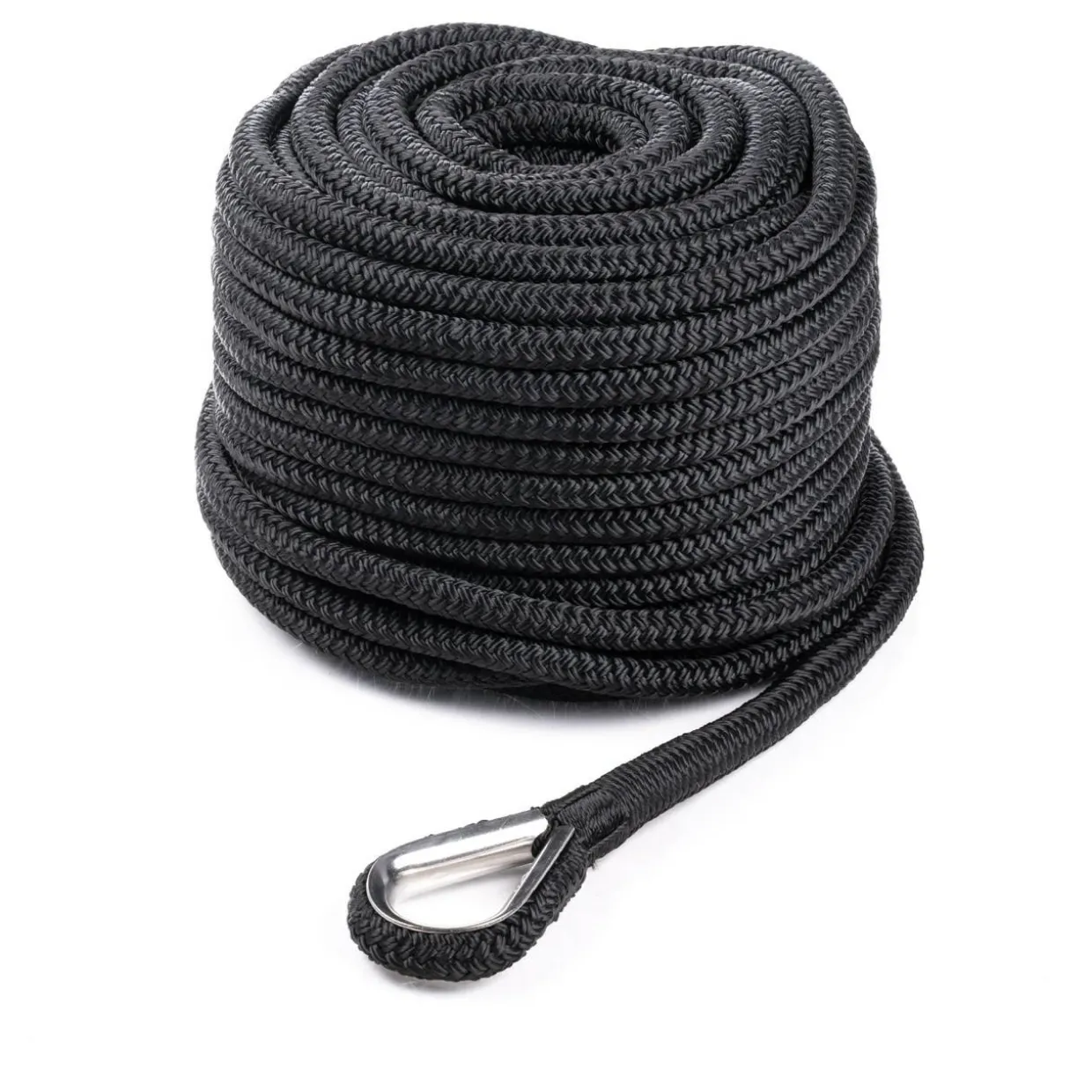 Ankkuriköysi Qvarken Dockline 12 mm / 35 m, koussi, musta