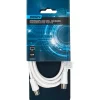 Antennikaapeli Energy+ Coax uros - Coax naaras 3 m, valkoinen