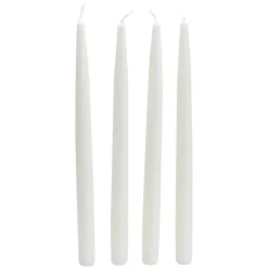 Antiikkikynttilä 28 cm 4 kpl valkoinen