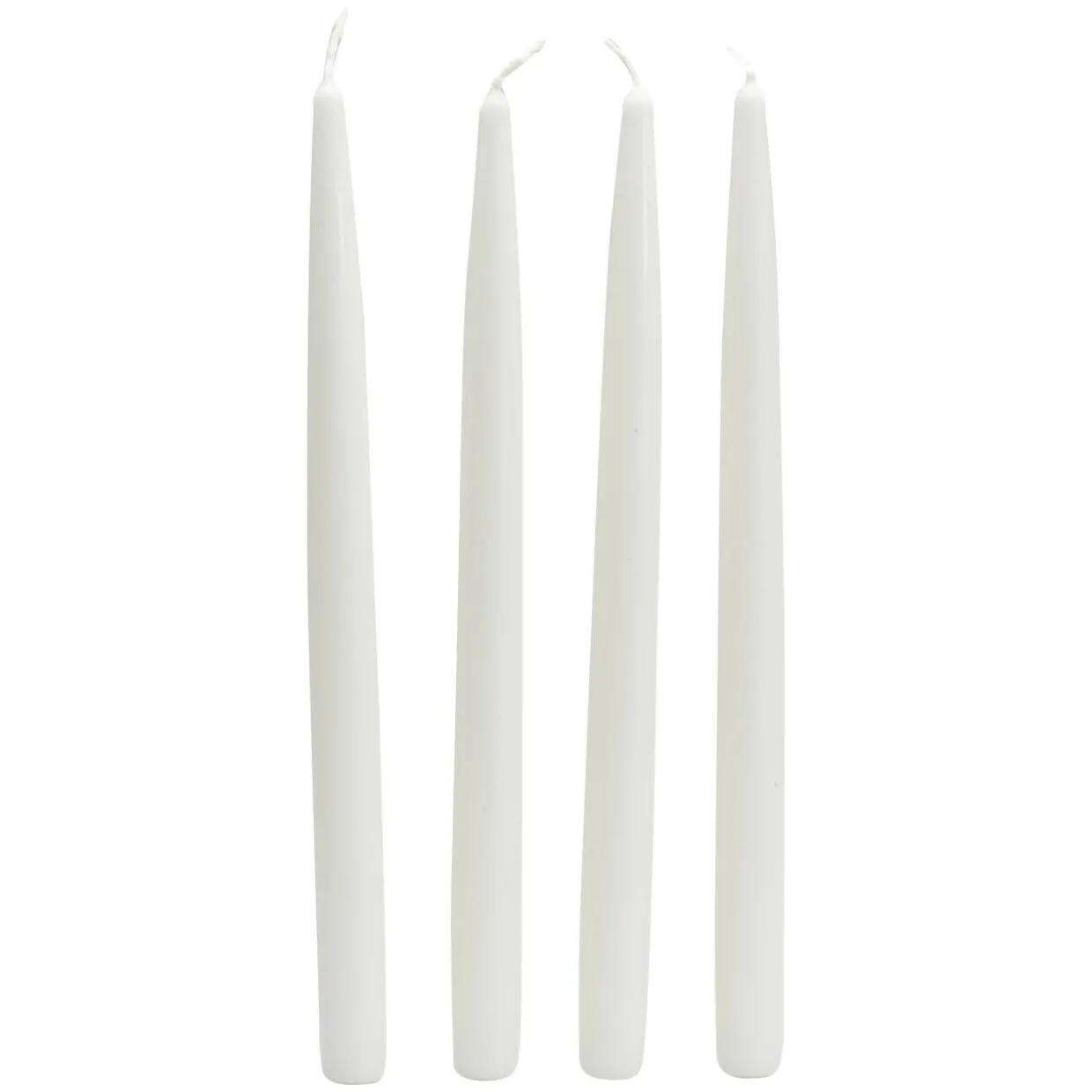 Antiikkikynttilä 28 cm 4 kpl valkoinen