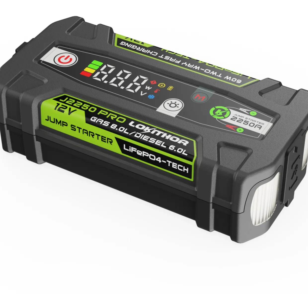 Apukäynnistin / virtapankki Lokithor J2250 12V 51,2Wh 2250A LiFePo4