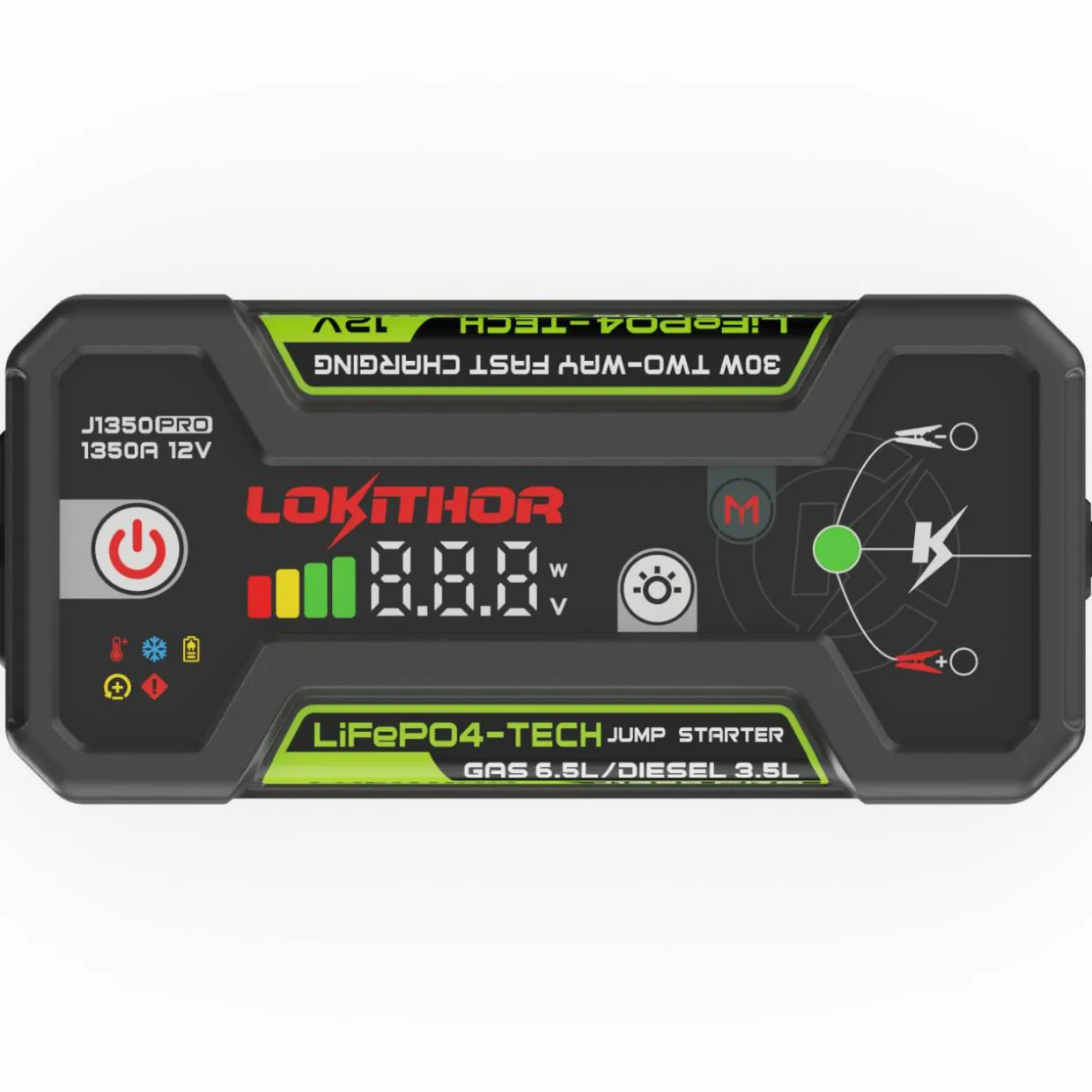 Apukäynnistin / virtapankki Lokithor J1350 12V 25,6Wh 700A LiFePo4