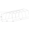 Autoteltta Prohall 3,2 x 6 x 1,9 m, harmaa