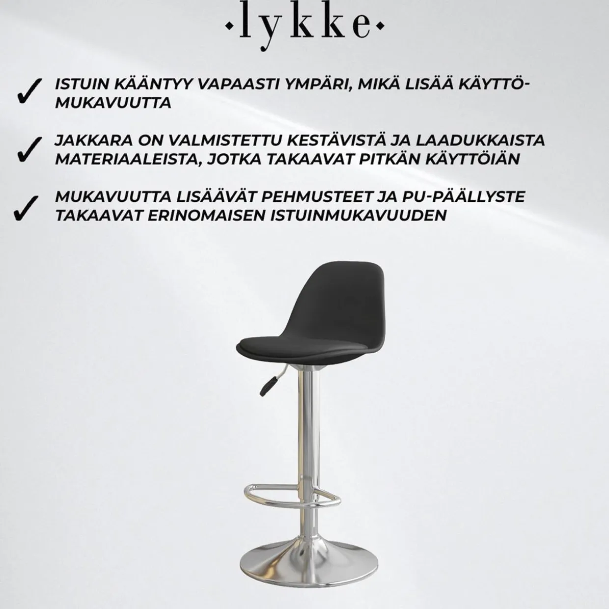 Baarijakkara Lykke Comfort musta