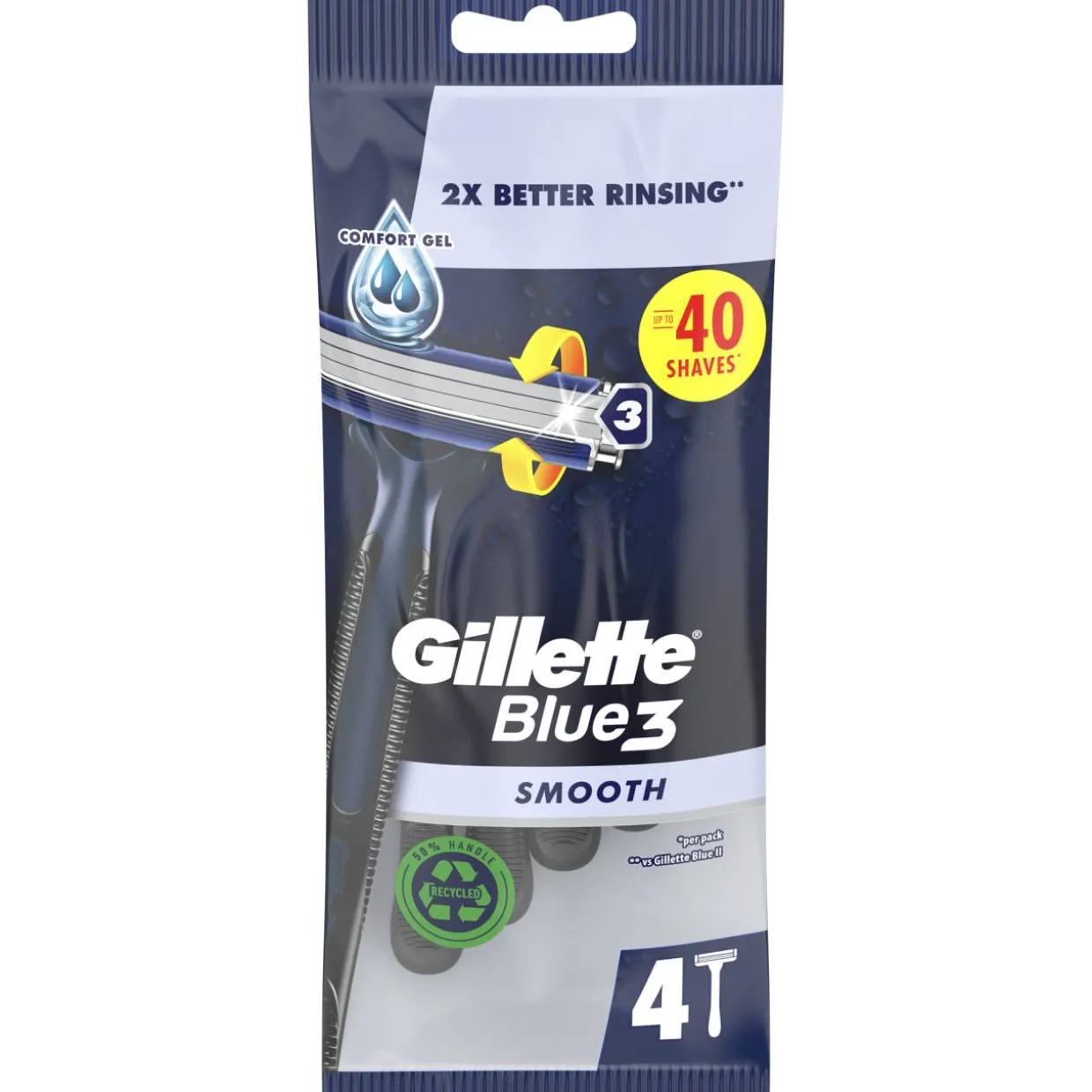 Blue3 Smooth -varsiterä 4 kpl