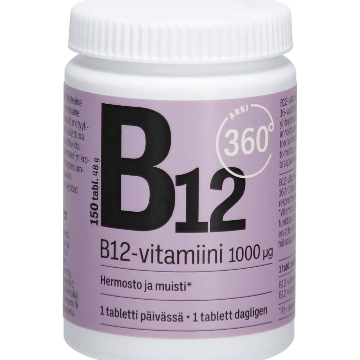 B12-vitamiini Arki 360° 1000 µg 150 kpl