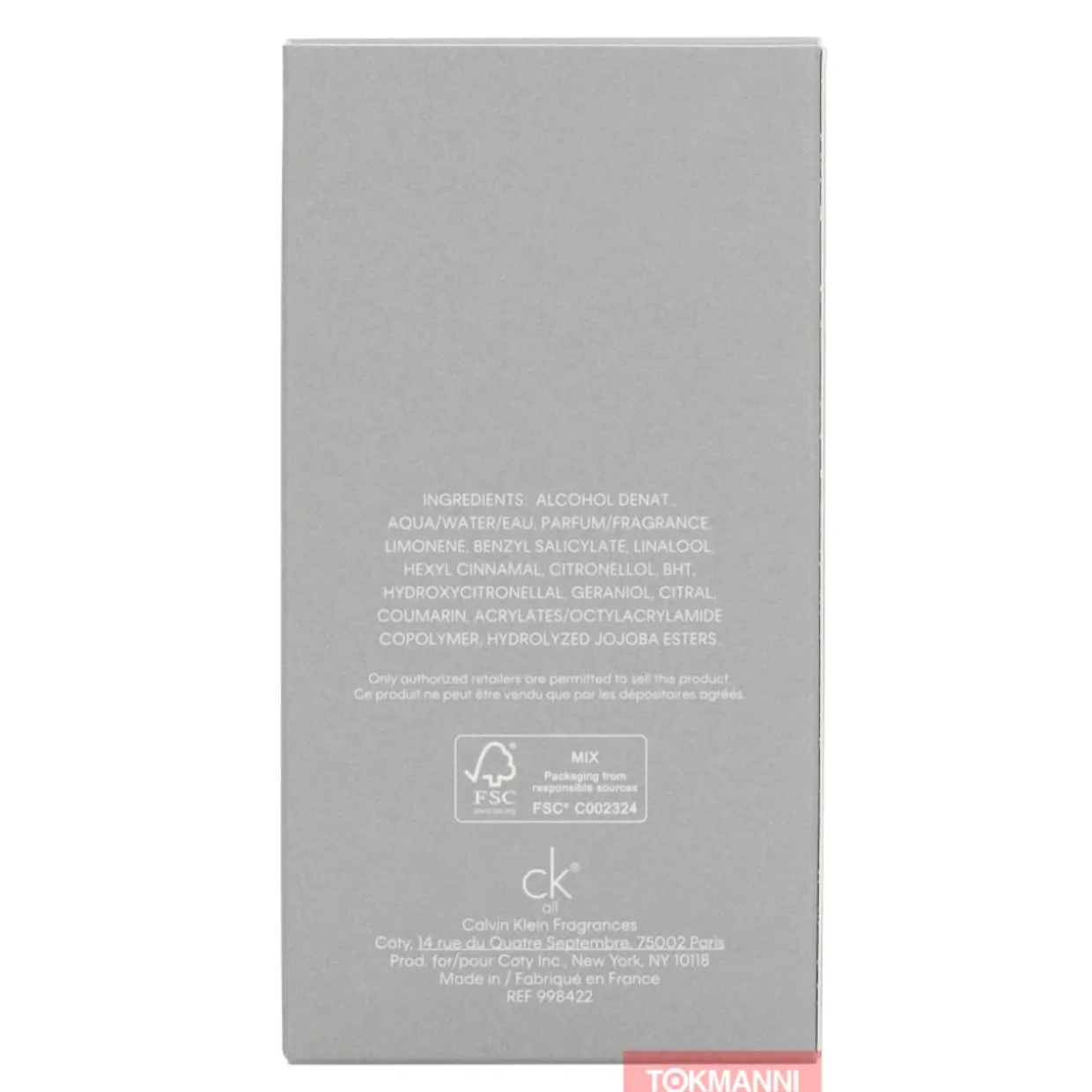 Calvin Klein Ck All Edt Spray 100ml