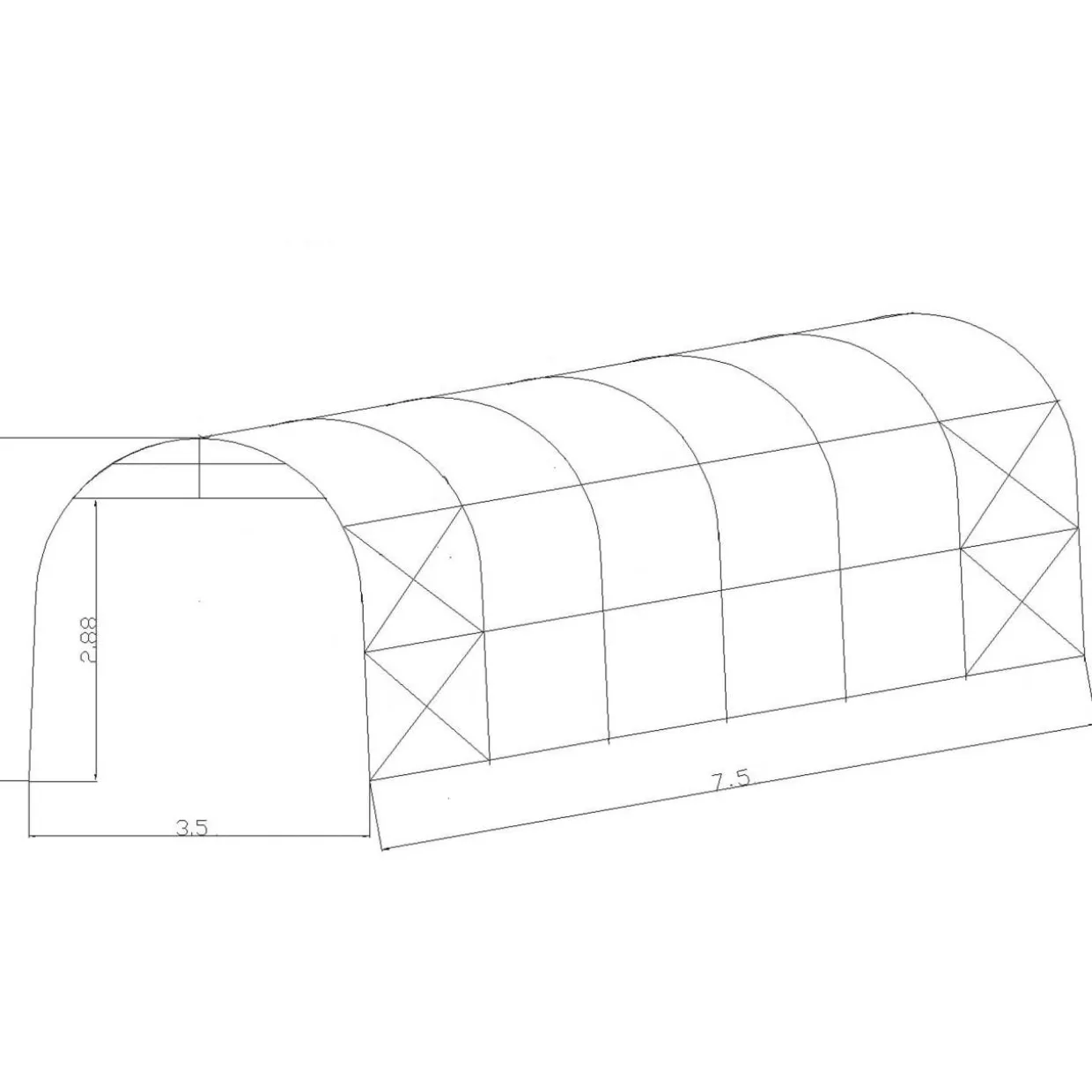 Caravantalli Prohall 3,5 x 7,5 x 3,5 m 500 g