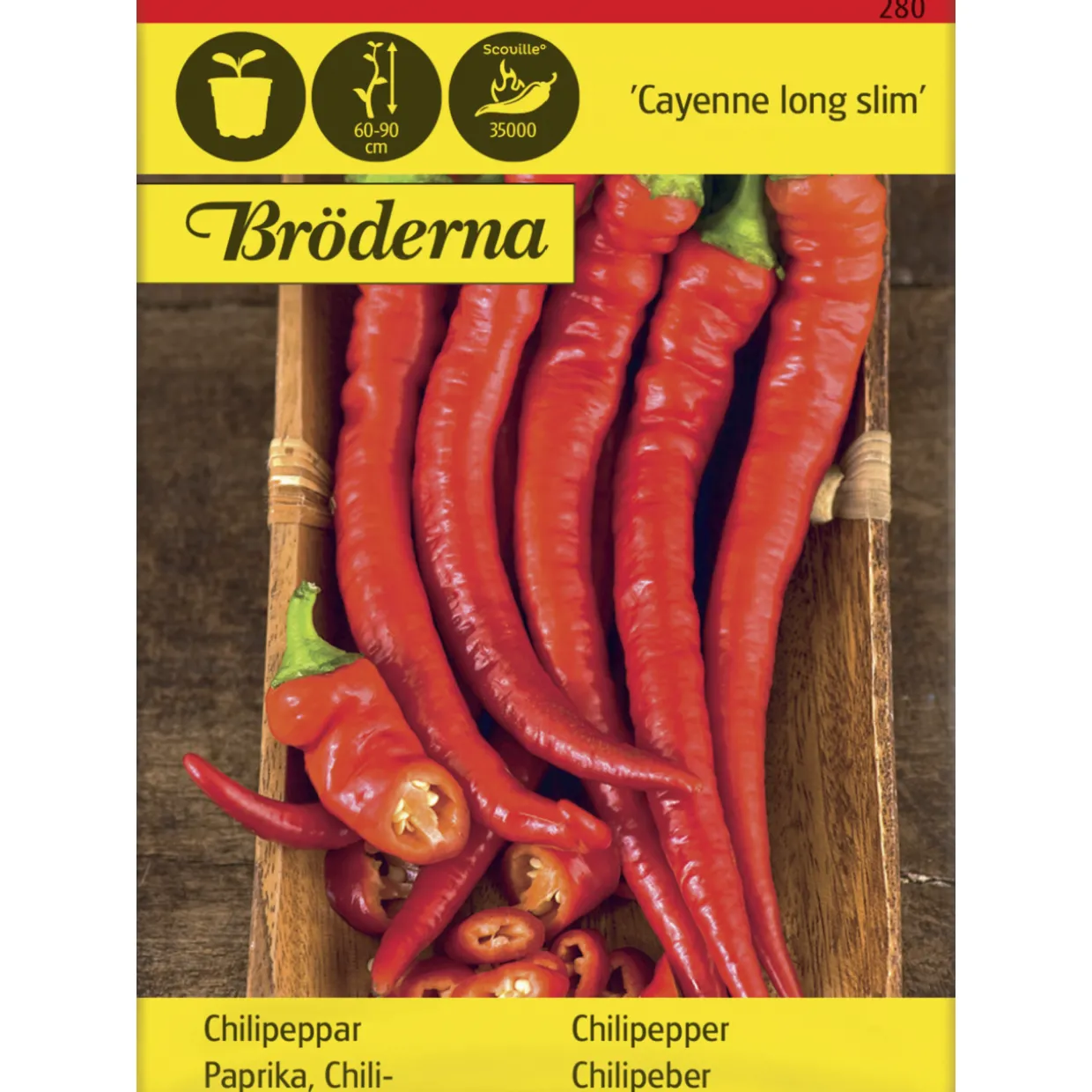 Chilipaprika Cayenne Long Slim siemen Bröderna Nelsons