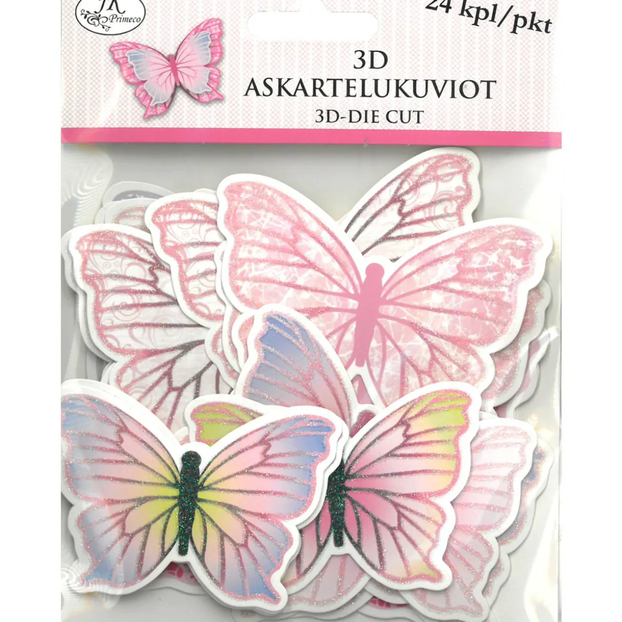 3D-Askartelukuvio perhonen 24 kpl