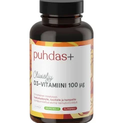 D3-vitamiini Puhdas+ 100 µg 120 kaps Oliiviöljy