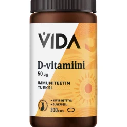 D-vitamiini Vida 50 µg 200 kpl
