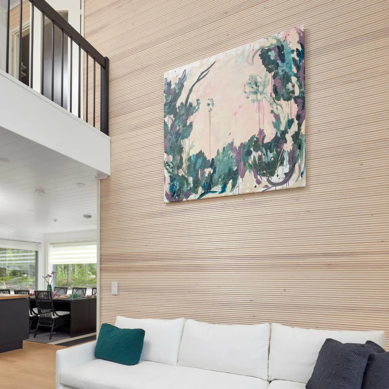 Dyyni-paneeli Cent 15x90x2400, Mänty, Valkolakattu