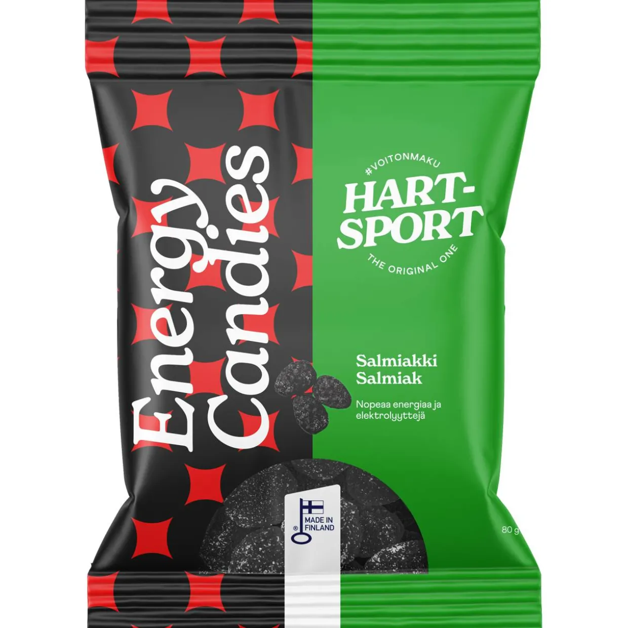 Energiakarkki Hart-Sport 80 g Energy Candies salmiakki