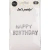 Foliopallobanneri Let's Party Happy Birthday hopea