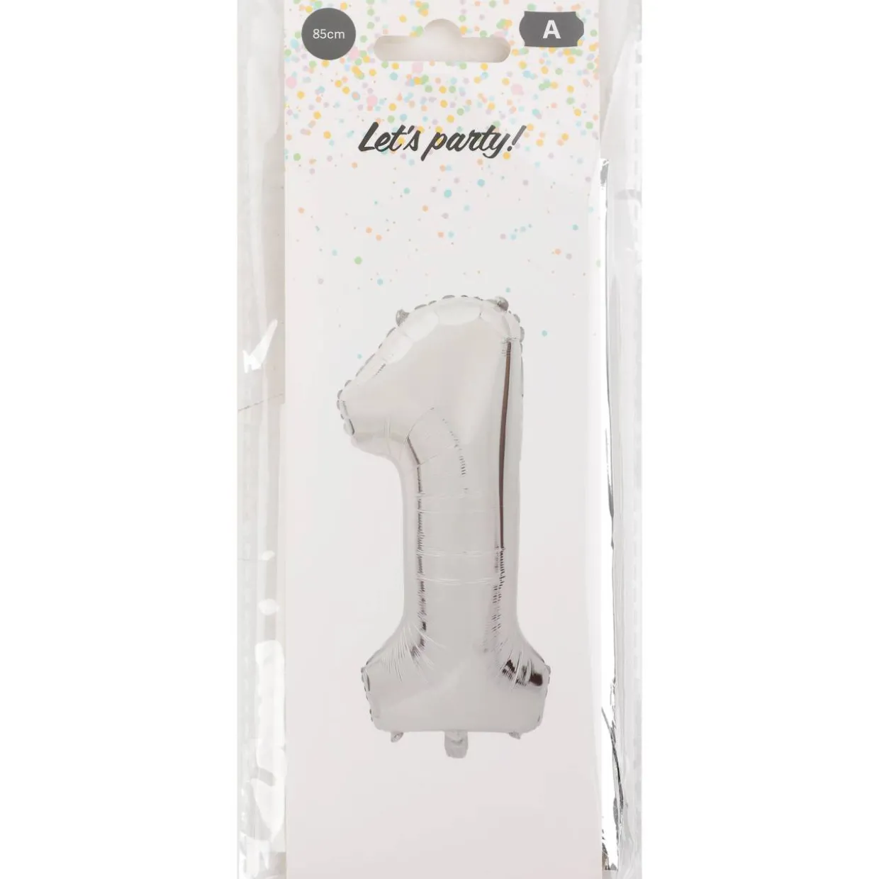 Foliopallo Let’s Party 85 cm numero hopea