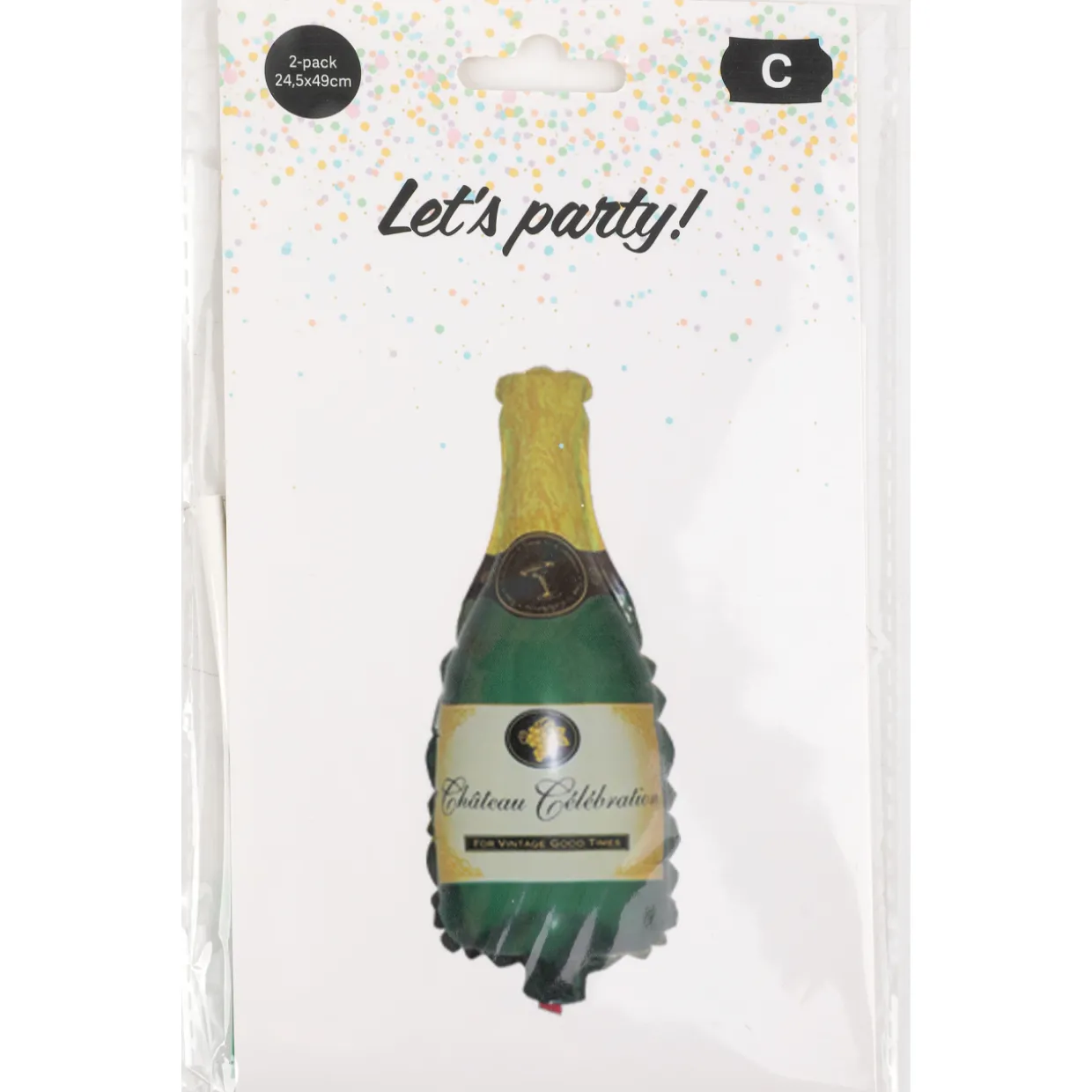 Foliopallo Let's Party 2 kpl samppanjapullo