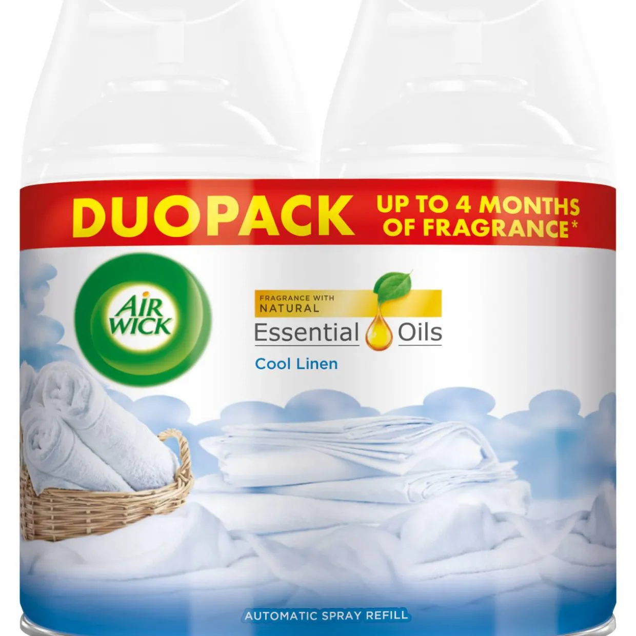 Freshmatic ilmanraikastimen täyttöpakkaus 2 x 250 ml Cool Linen & Almond Blossom