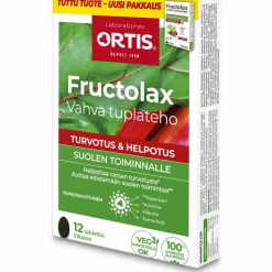 Fructolax vahva tuplateho 12 kpl hedelmä-kuitutabletti