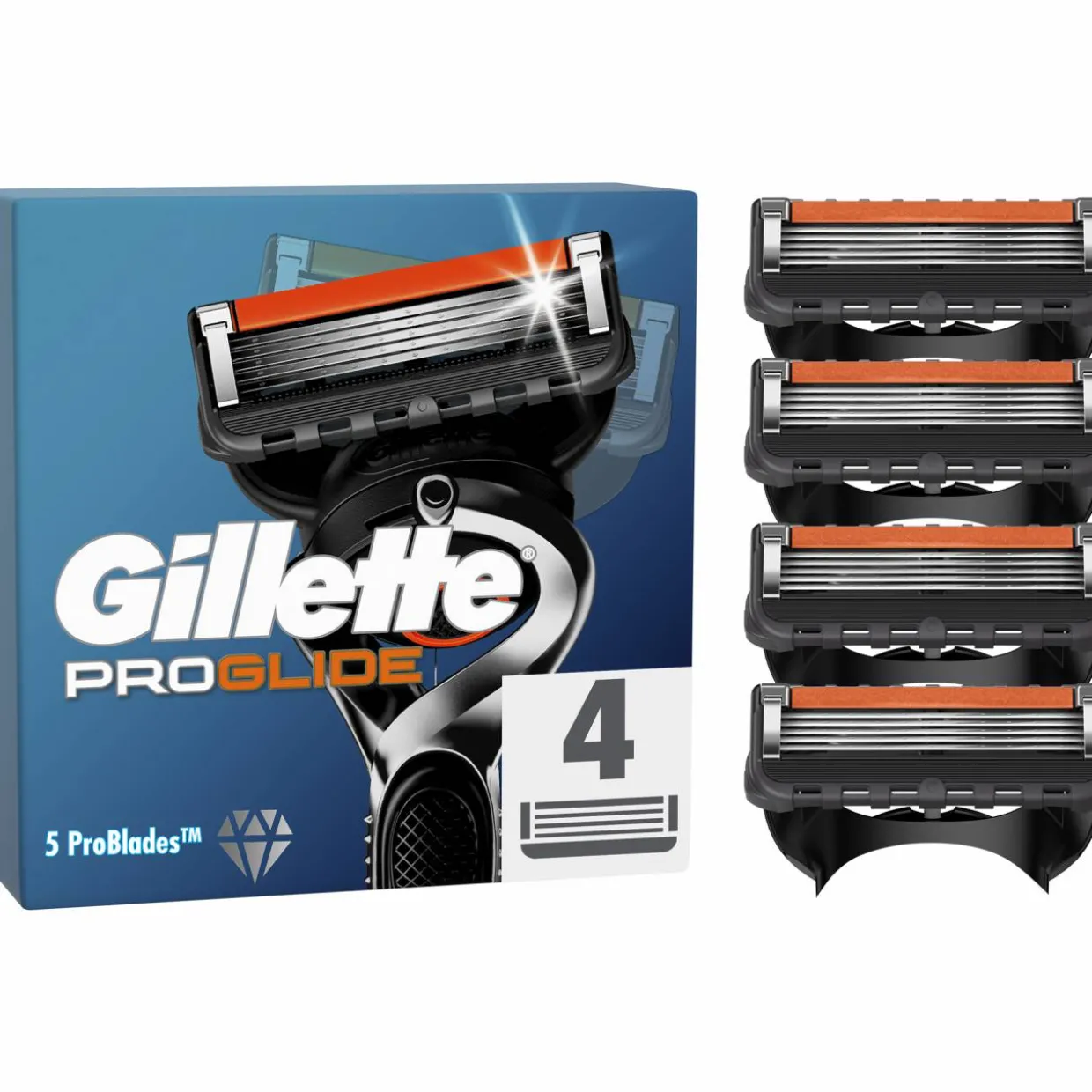 Fusion5 ProGlide -Vaihtoterät, 4 kpl