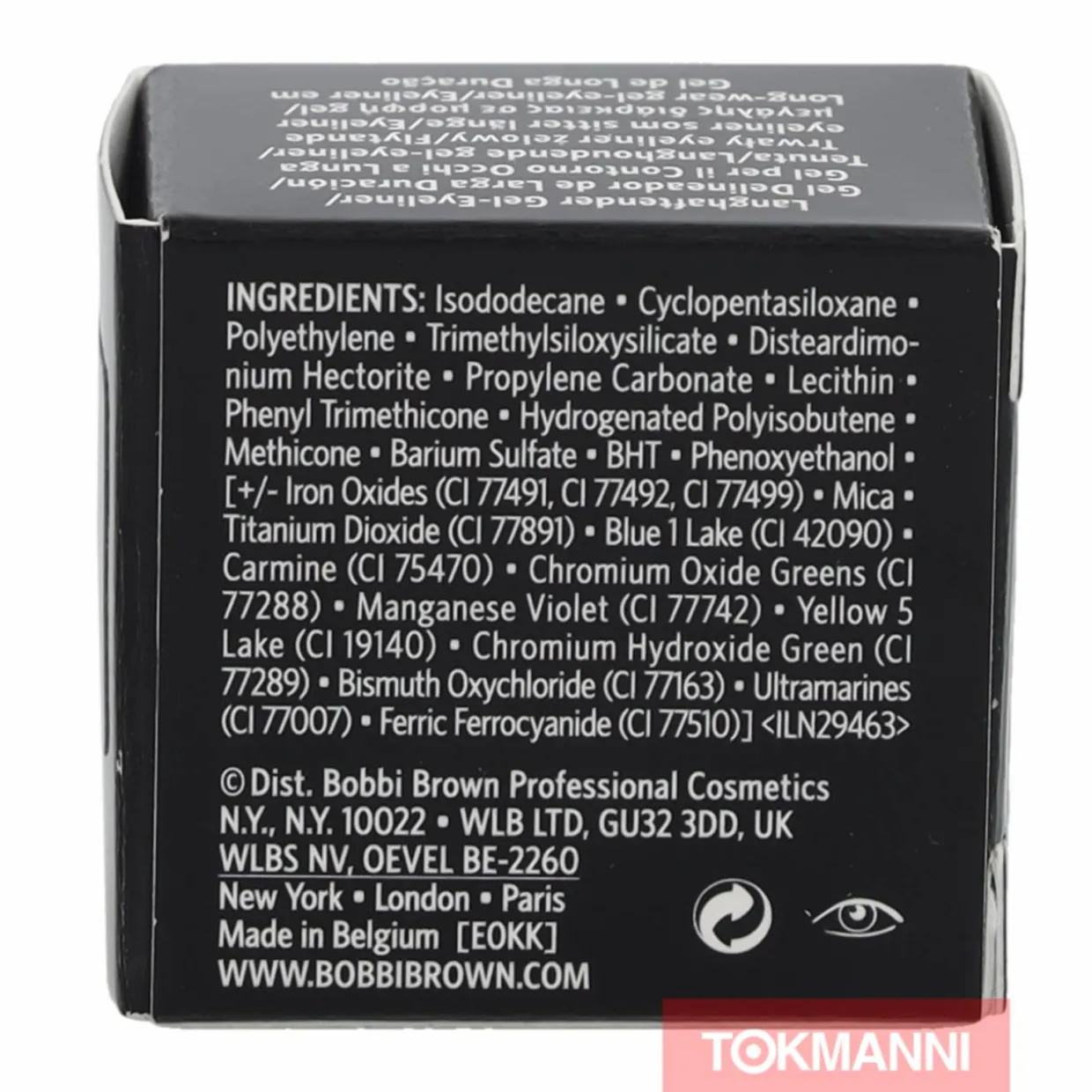 Geelirajaus, Bobbi Brown 3 g Long-Wear #1 Black Ink