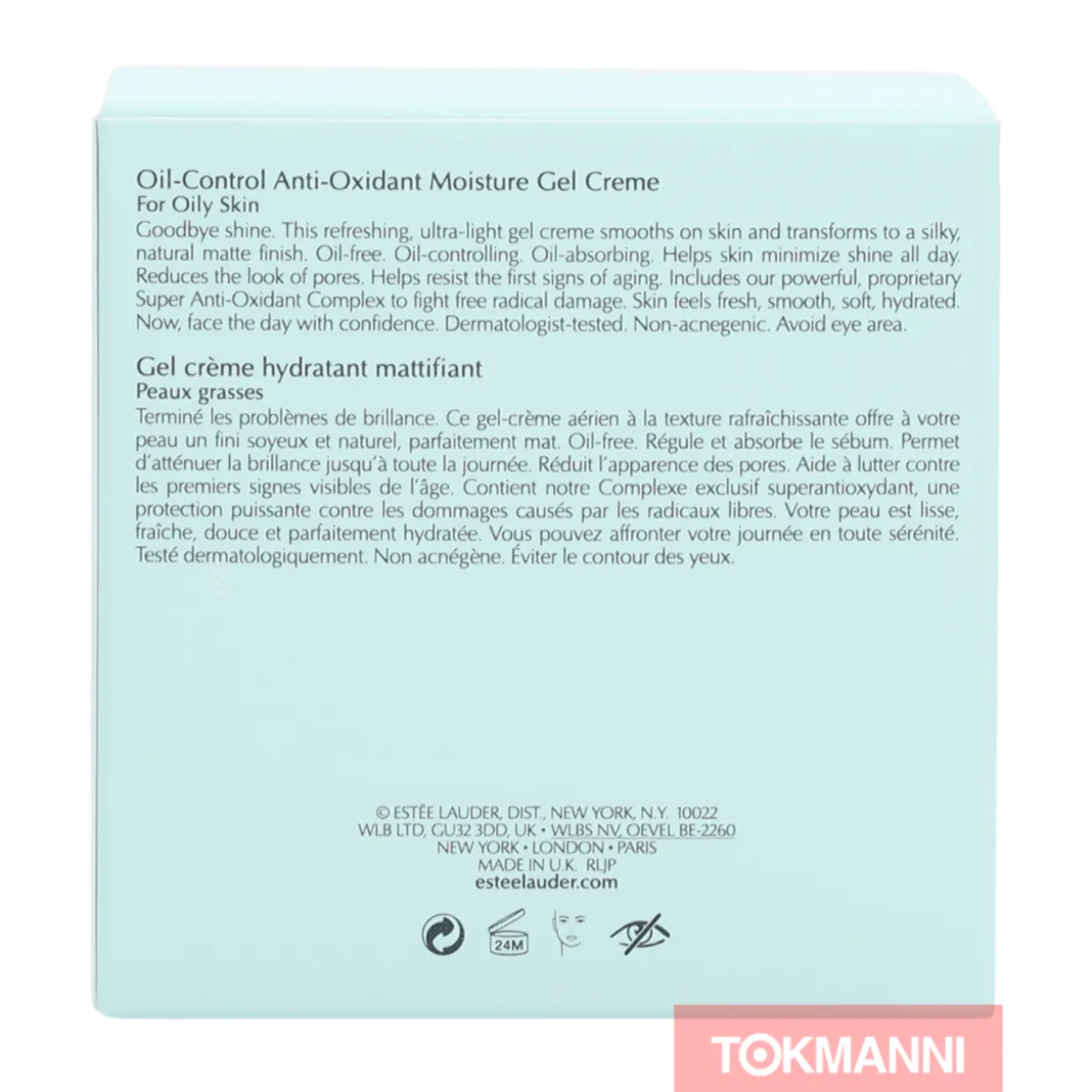 Geelivoide, Estee Lauder 50 ml Daywear Matte Oil-Control
