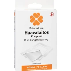 Haavataitos ReformiCare 7,5 x 7,5 cm 10 kpl kuitukangas