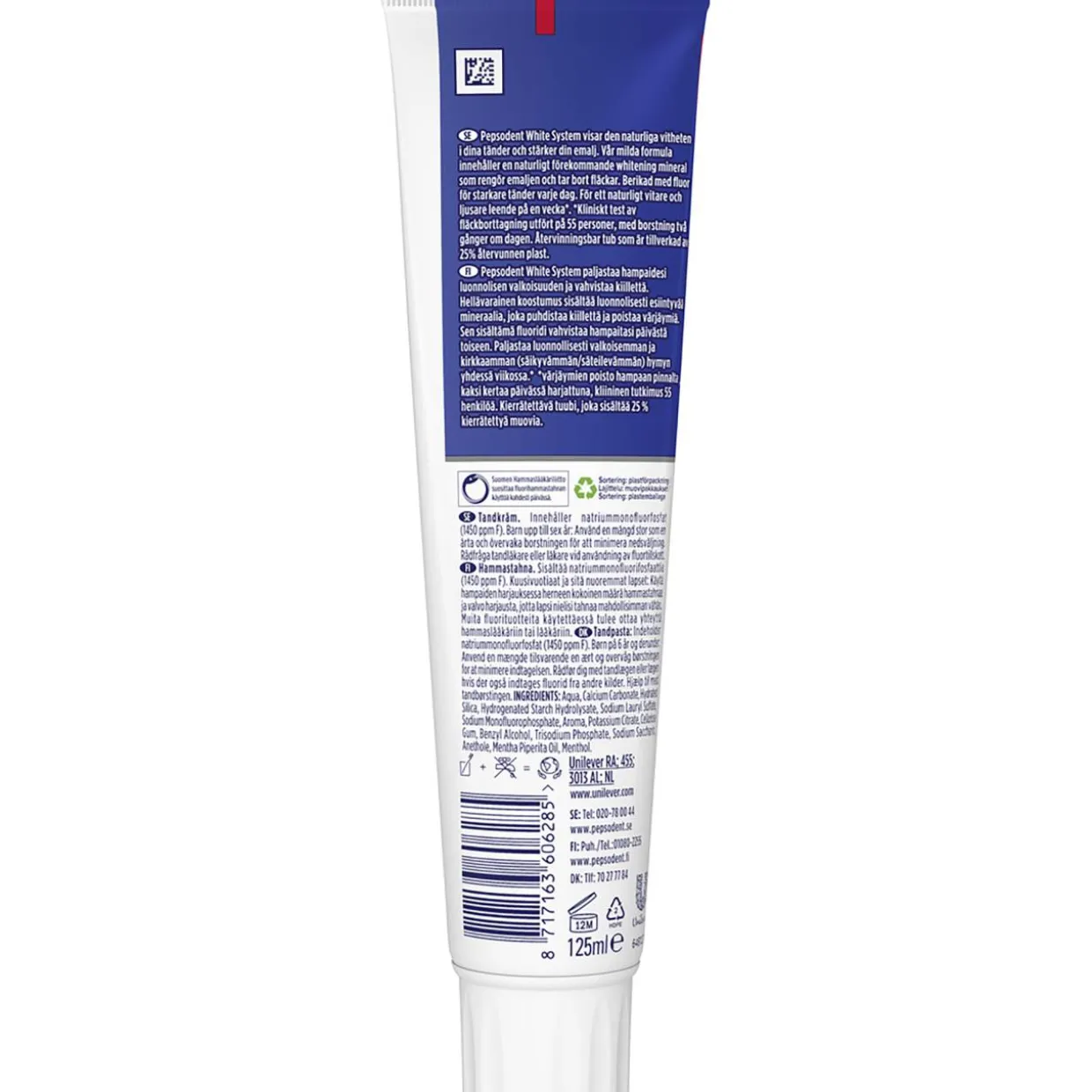 Hammastahna Pepsodent 125 ml White System