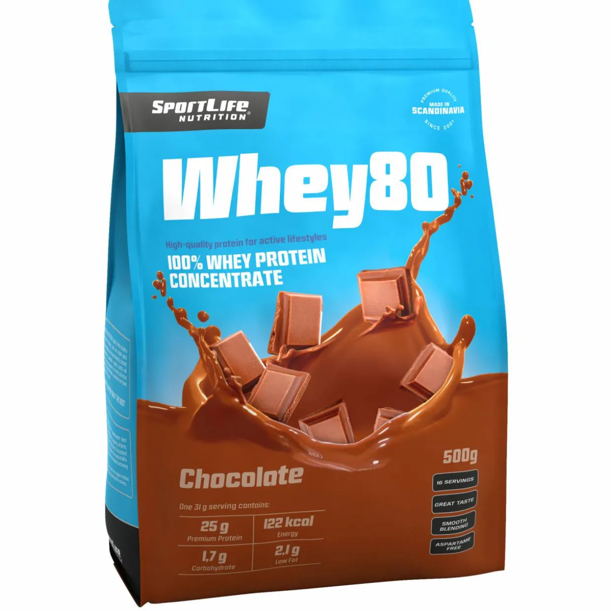 Heraproteiinijauhe SportLife 500 g Whey80 suklaa