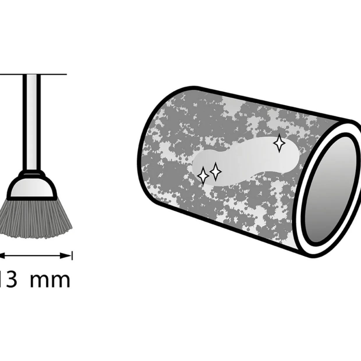 Hiiliteräskuppiharja Dremel 442, 2 kpl