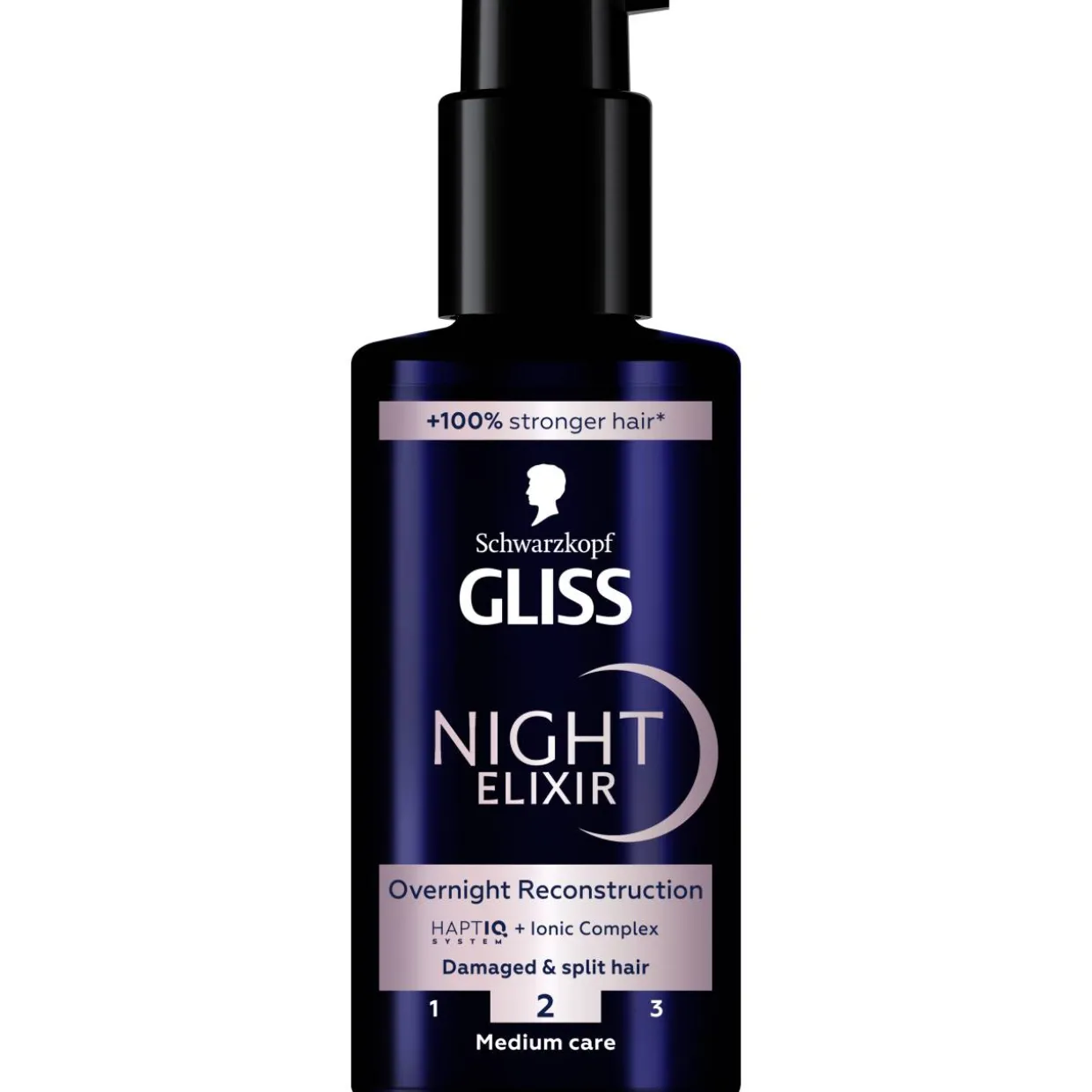 Hiusseerumi Schwarzkopf Gliss 100 ml Night Elixir Overnight Reconstruction