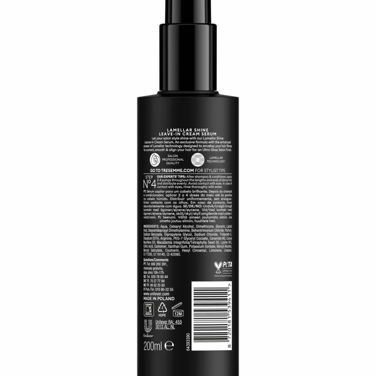 Hiusseerumi TRESemme 200 ml Lamellar Shine Leave-in Crème Serum