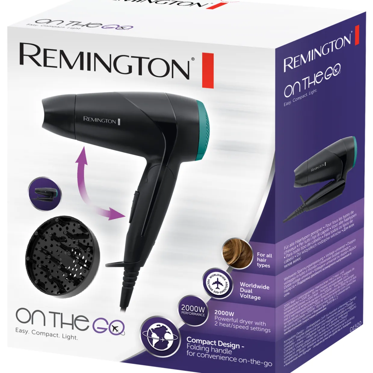 Hiustenkuivain Remington D1500 On The Go 2000