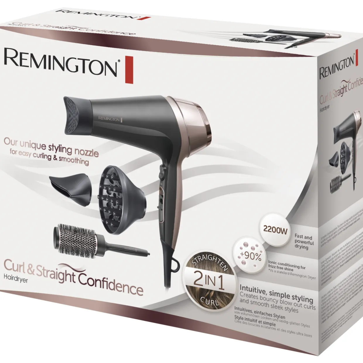 Hiustenkuivain Remington Curl & Straight Confidence