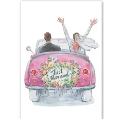 Hääkortti AmandaB Just Married